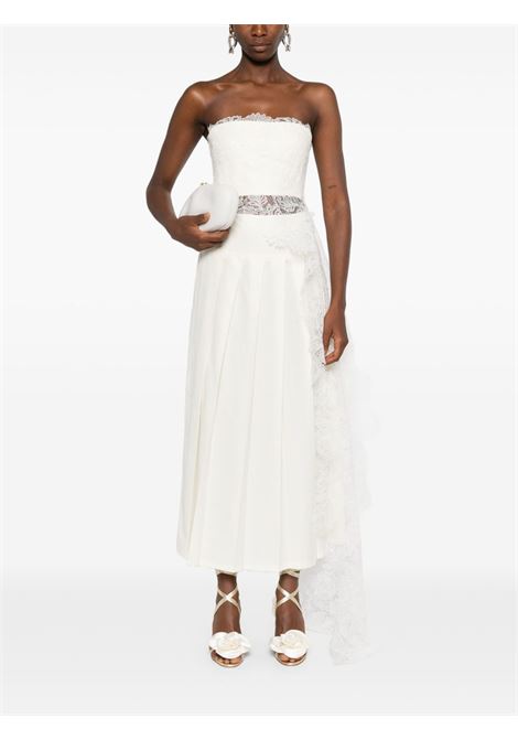 Top in pizzo con stringhia laterale in bianco David koma - donna DAVID KOMA | SS25DK17TOFFWHT